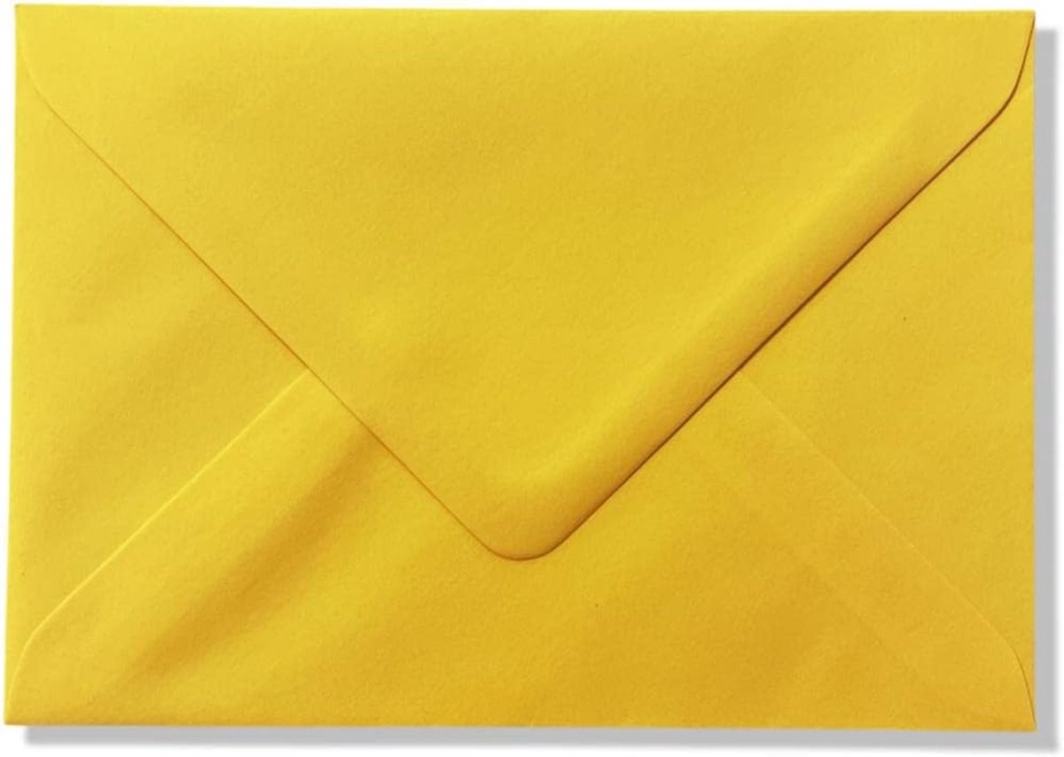 Enveloppen C6 162x114mm - 100 GSM - Geel - Perfect voor zakelijke correspondentie - ShopVlot