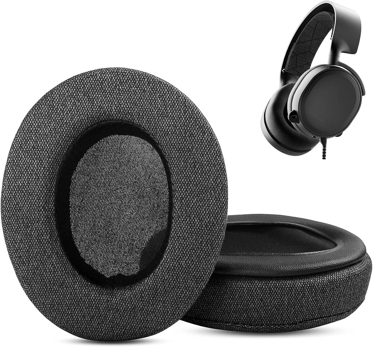 Oorkussens vervangende kussens - ademend materiaal - hoogwaardig schuim - voor SteelSeries Arctis 3/5/7 - ShopVlot