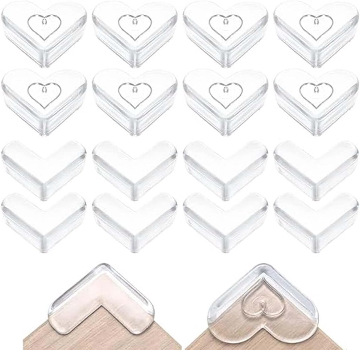 Hoekbeschermers 16 stuks - Transparant PVC - Veiligheid voor kinderen - Bescherming voor meubels - ShopVlot