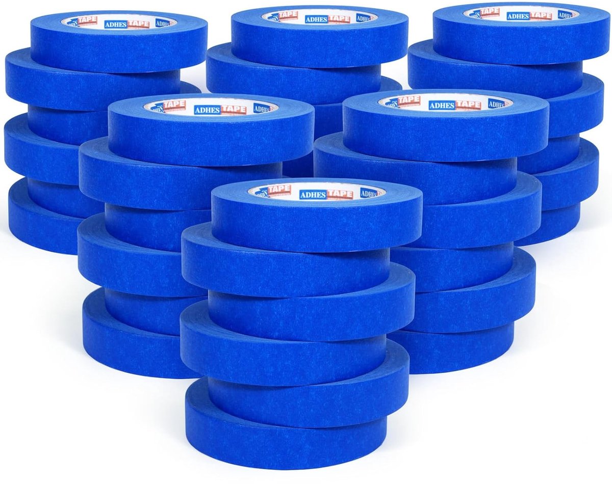 Verfband tape 36 rollen - 0,95 inch x 2,5 m - UV-bestendig - ideaal voor schilderwerk - ShopVlot