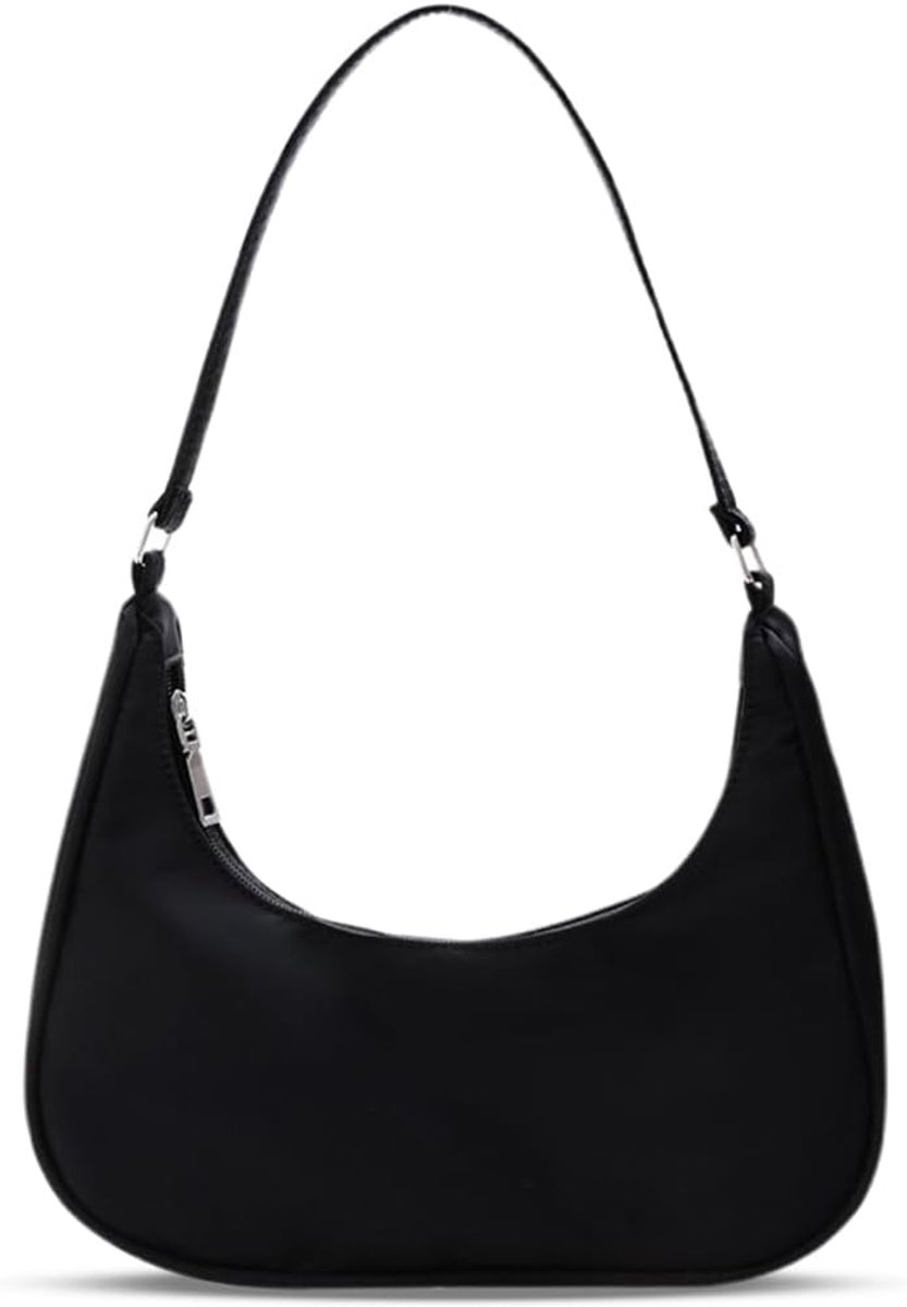 Schoudertas dames 90s mini - vintage PU leren tas - hoogwaardige nylon - ideaal voor dagelijks gebruik - ShopVlot