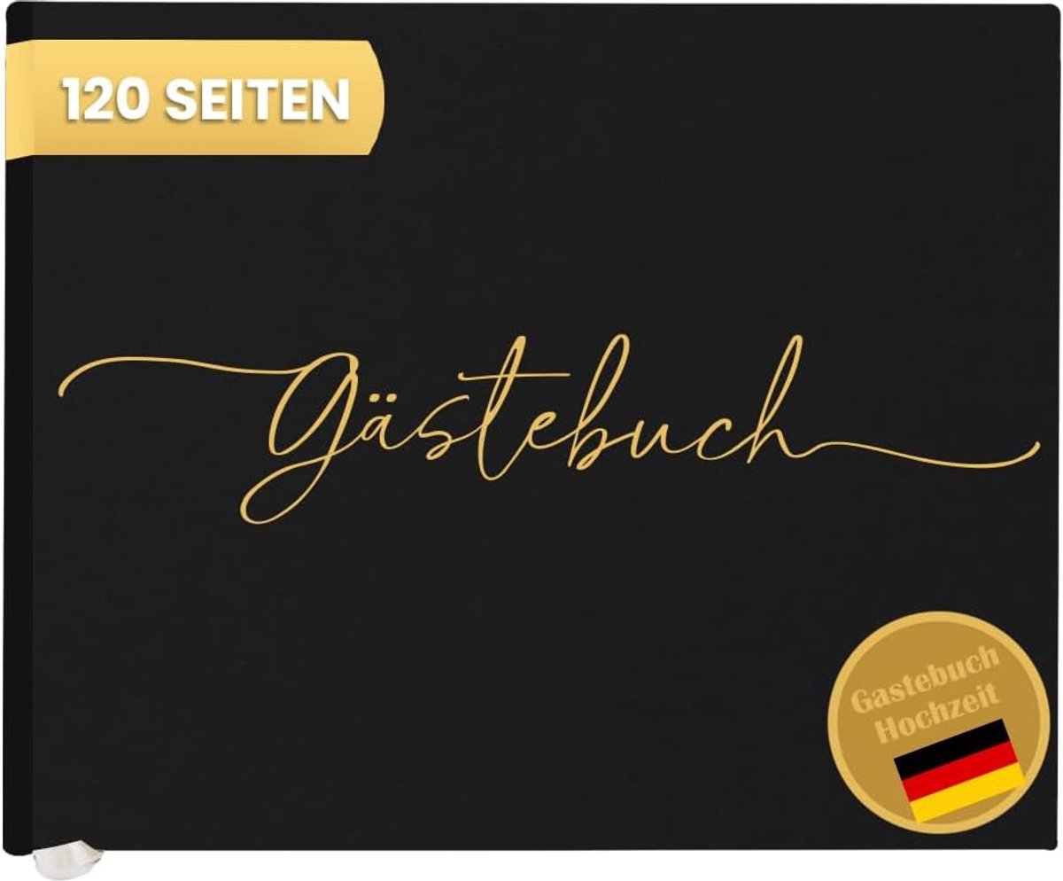 Gastenboek 120 pagina's - Premium papier - Vintage stijl - Ideaal voor bruiloften - ShopVlot