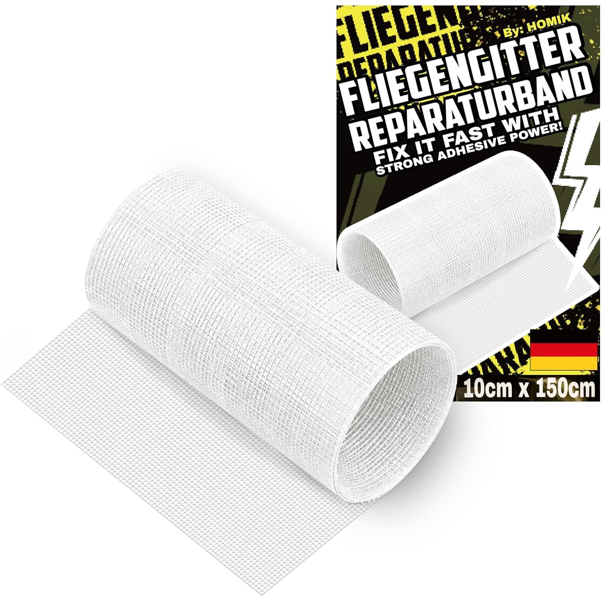 Reparatietape voor horren 10 cm x 150 cm - extra sterk - zelfklevend - ideaal voor muggennetten - ShopVlot