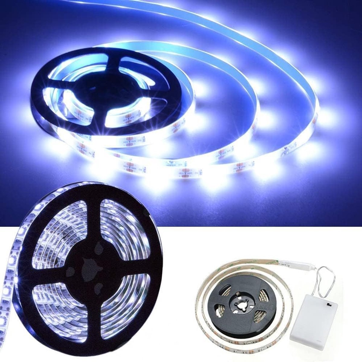 LED strip lamp 100 cm - batterijgevoed - waterproof - eenvoudig te bevestigen - ShopVlot