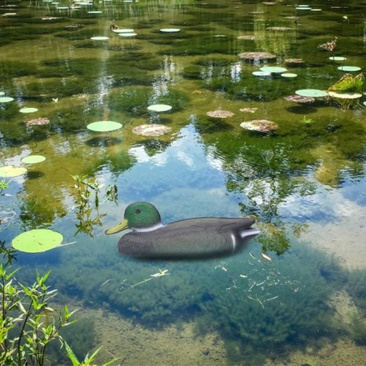 Drijvende Eend Decoy, 26x11.5cm Eend Jacht Decoy, Simulatie Jacht Eend, Male Mallard Decoys voor Tuin Vijver Tuin Decoratie