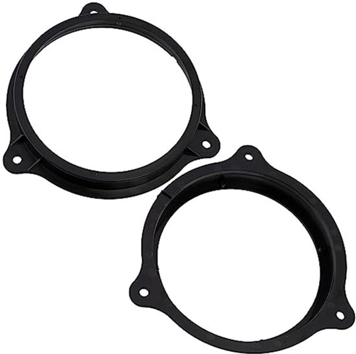 C11598 Set van 2 adapters/beugels voor autoluidsprekers Ø165 mm montagezijde voor/achterdeur compatibel met Dacia, Nissan, Renault, Seat, Fiat, Opel, Smart
