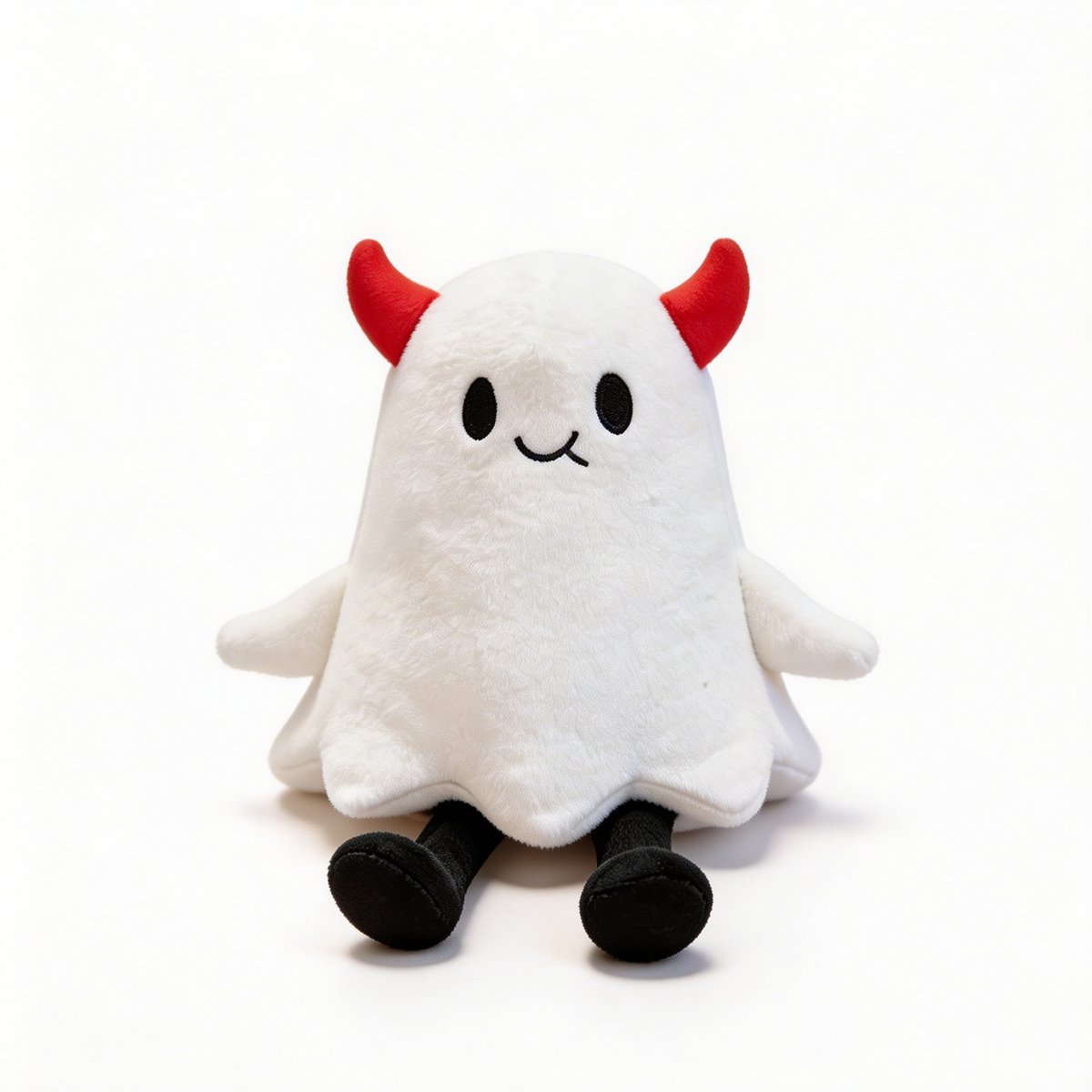 casalora—Spook knuffel – 30 cm – zacht konijnbont – 3D PP-katoen vulling – schattig spook ontwerp – Halloween decoratie – knuffelkussen – cadeau voor kinderen & volwassenen