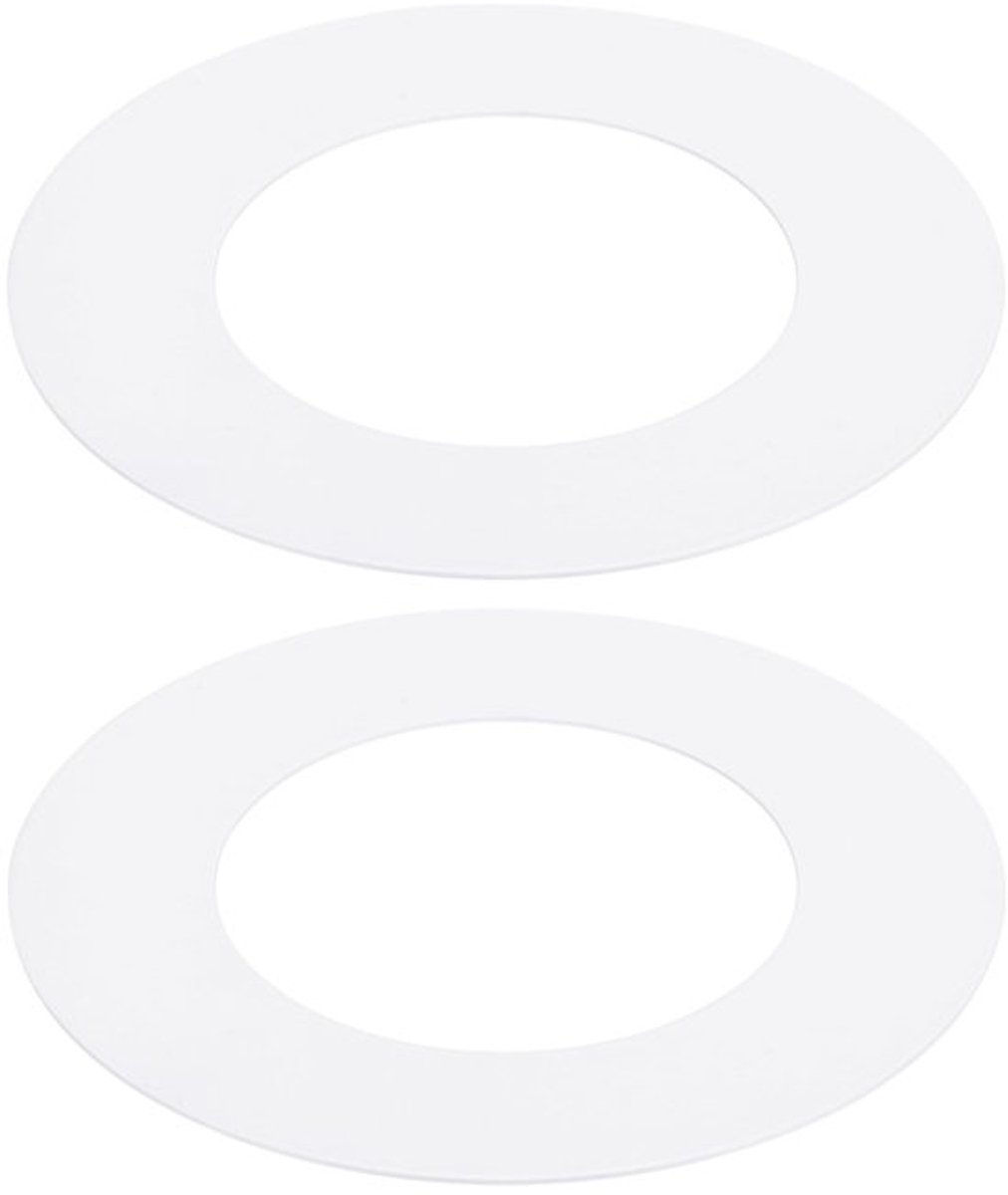 Pedestal Cirkel 70 mm ID - 115 mm OD - Glanzend Wit - 2 Stuks