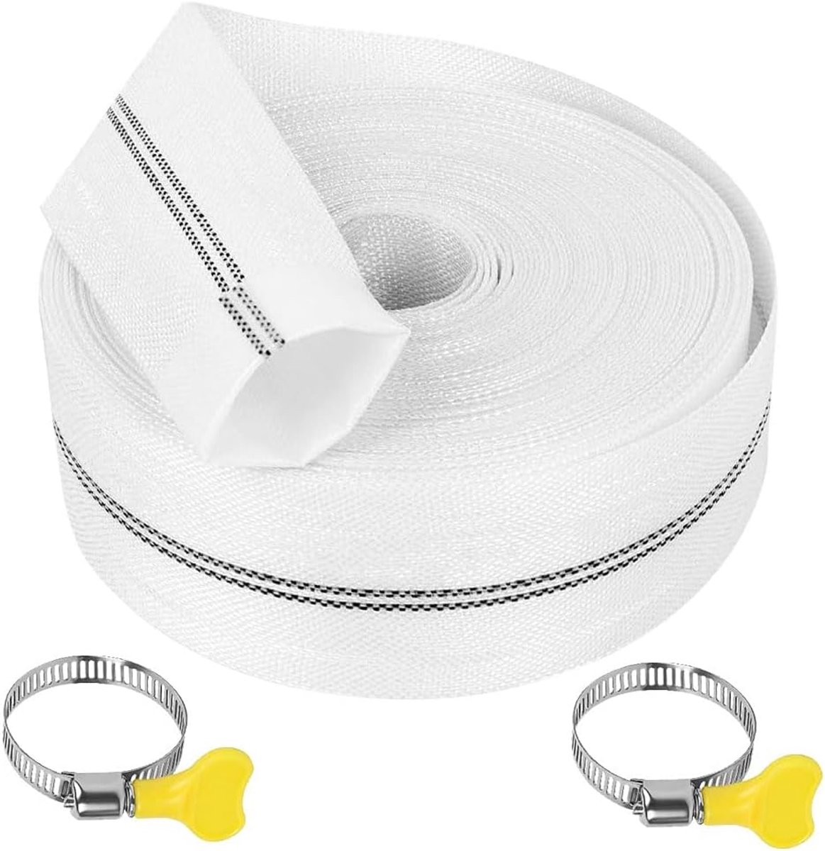 Flat hose 10 m - diameter 38 mm - fabric slang - voor vuilwaterpompen en irrigatie - ShopVlot