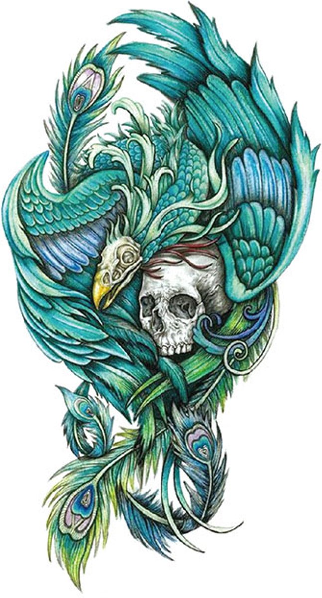 Tijdelijke tattoo Skull 3 dagen