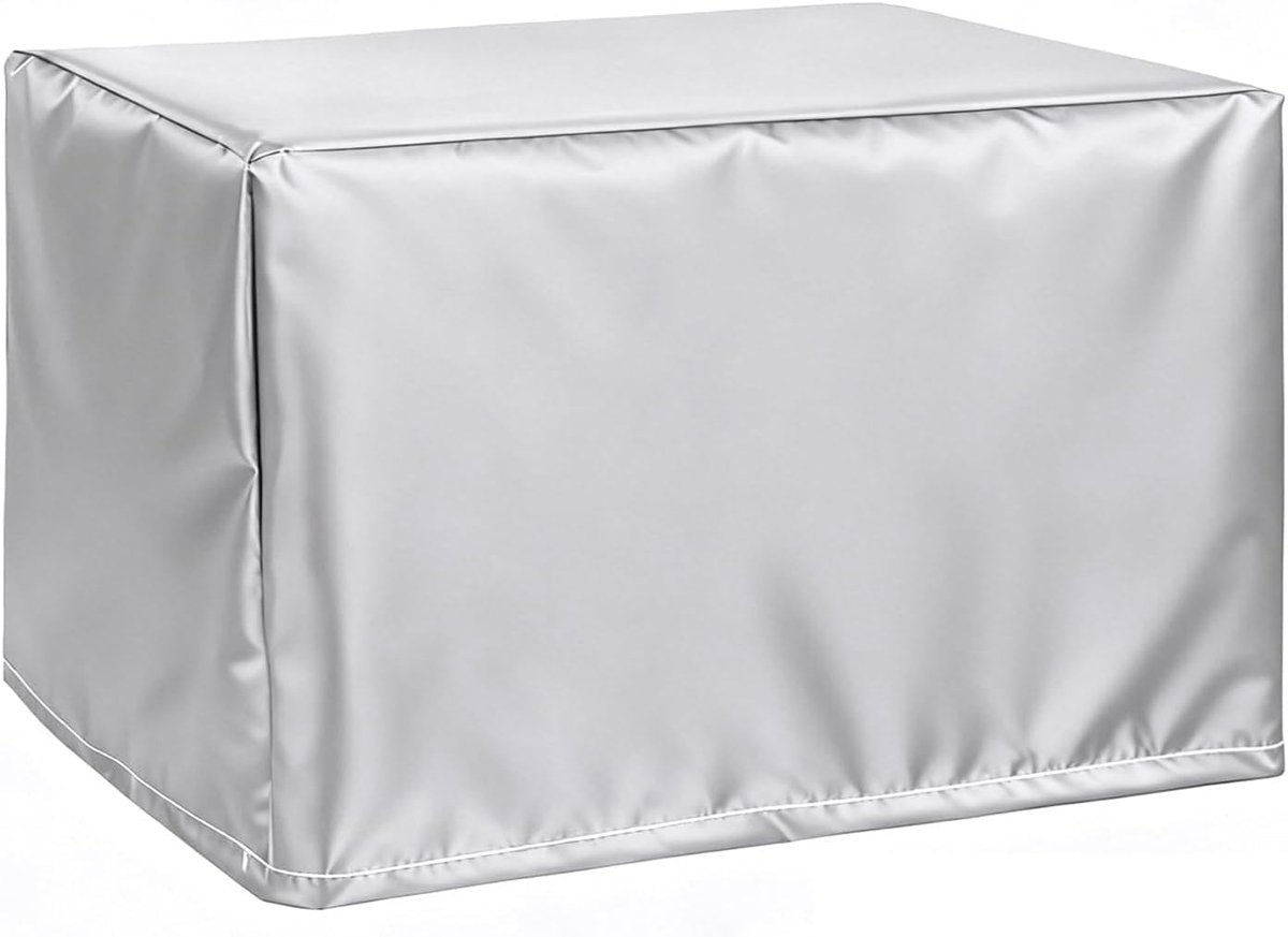 Airconditioning cover 90 x 60 x 35 cm - zilver gecoat polyester - weerbestendig - bescherming voor buitengebruik - ShopVlot