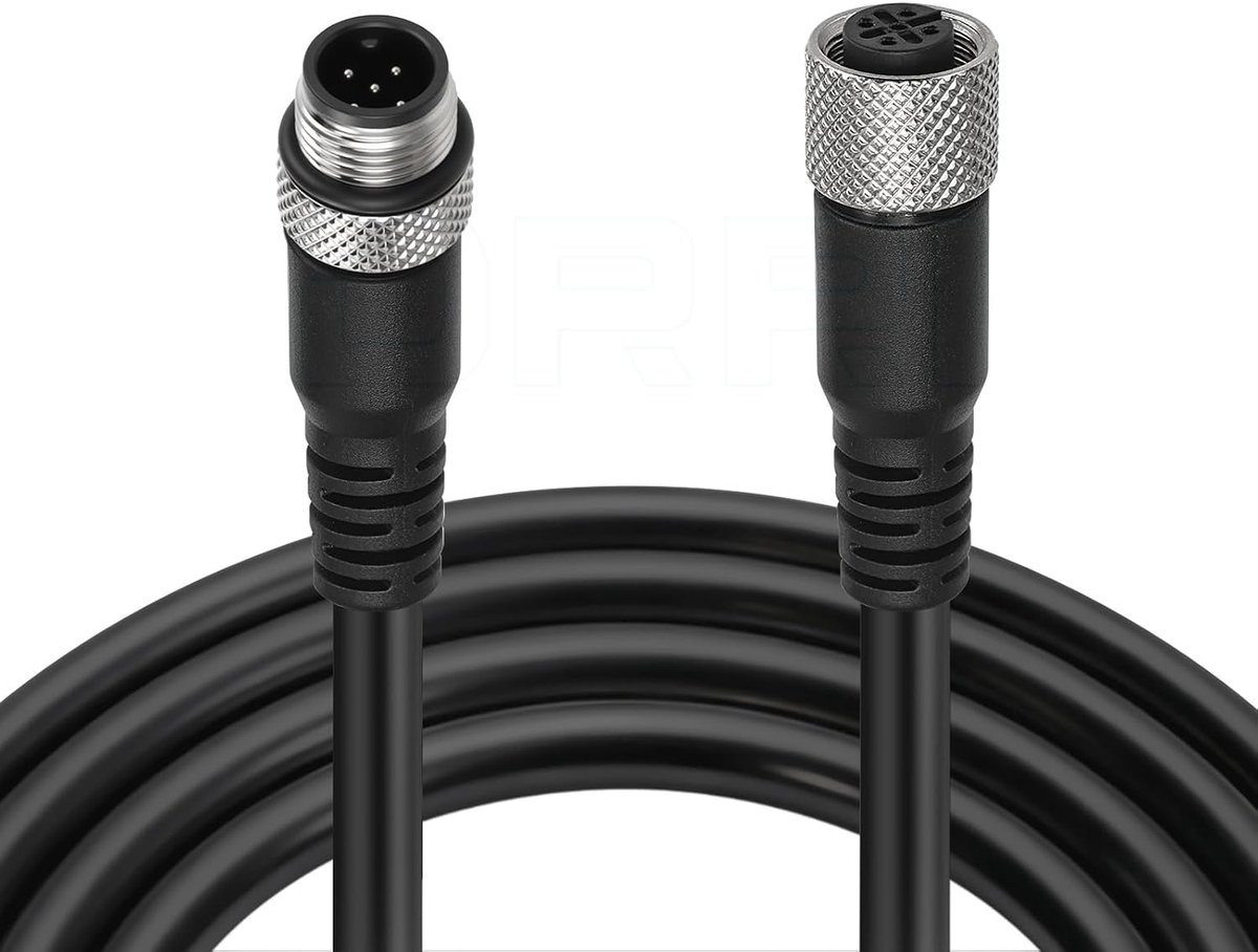 Sensor Connector 5pin A Code Mannelijk naar Vrouwelijke Gegoten Industriële Kabel voor Robots en Drag Chains (M12 Mannelijk-Vrouwelijke Kabel)
