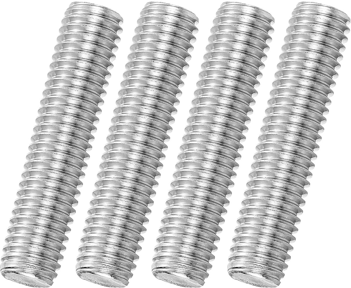 Set van 4 M10 x 45 mm volledige schroefdraadstang 316 roestvrij staal rechtse schroefdraad draadstangen voor meubelmontage bevestiging 15 mm helling