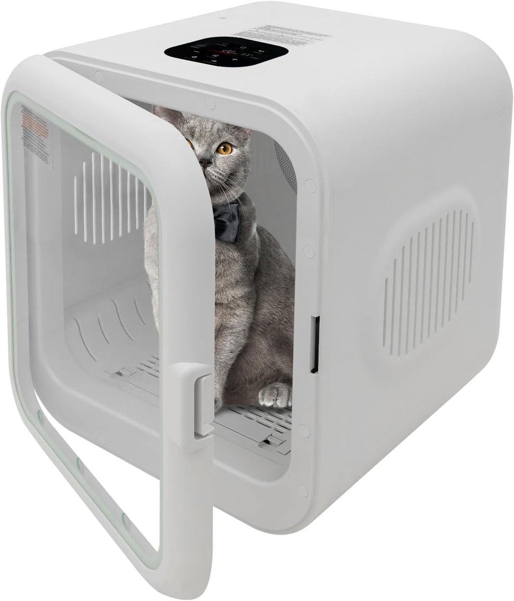 Draagbare huisdierdroger 800 W - met timer - stil op 35 dB - ideaal voor katten en puppy's - SnelShoppen