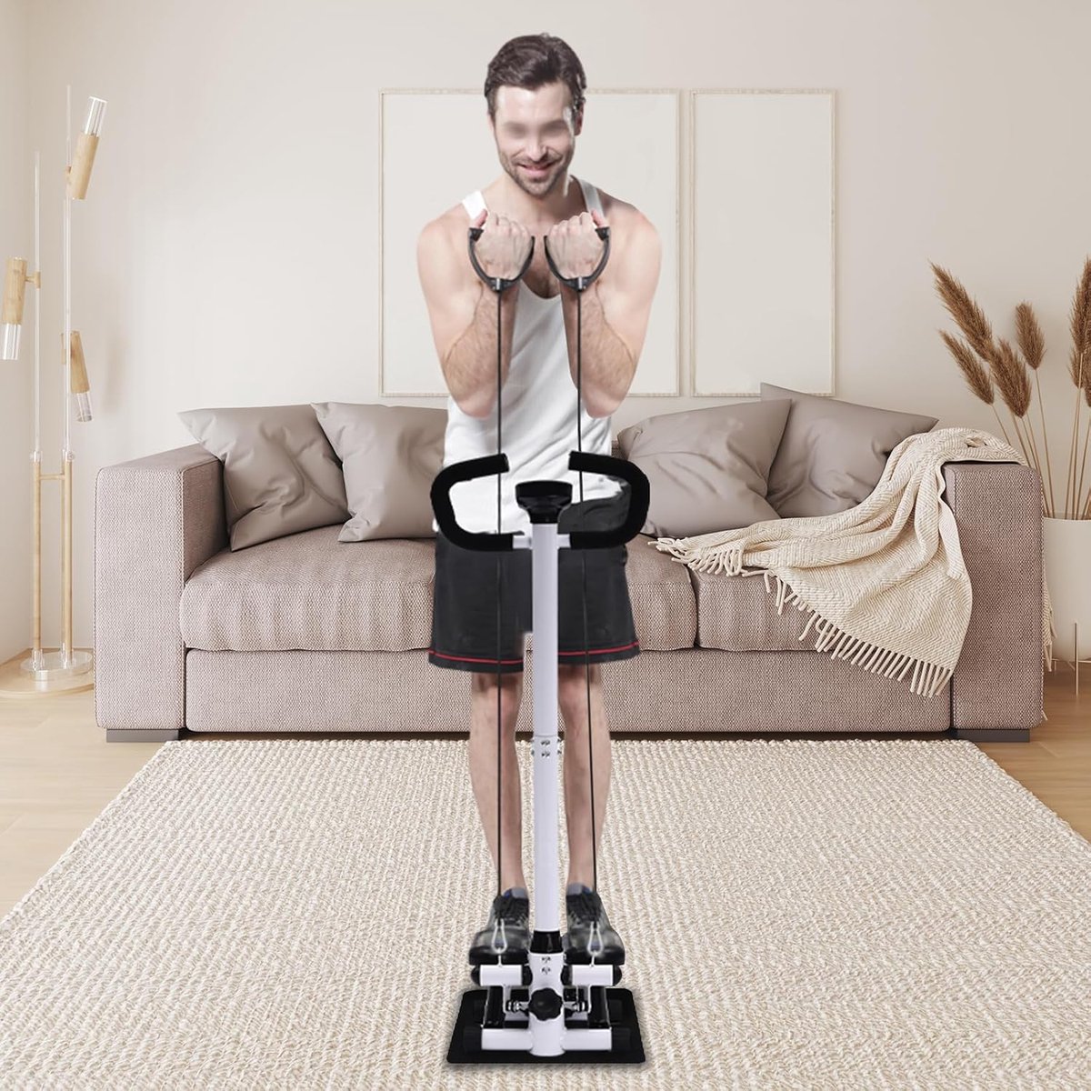Fitness stepper mini stepper - LCD monitor - verstelbaar - effectieve training voor thuis - SnelShoppen
