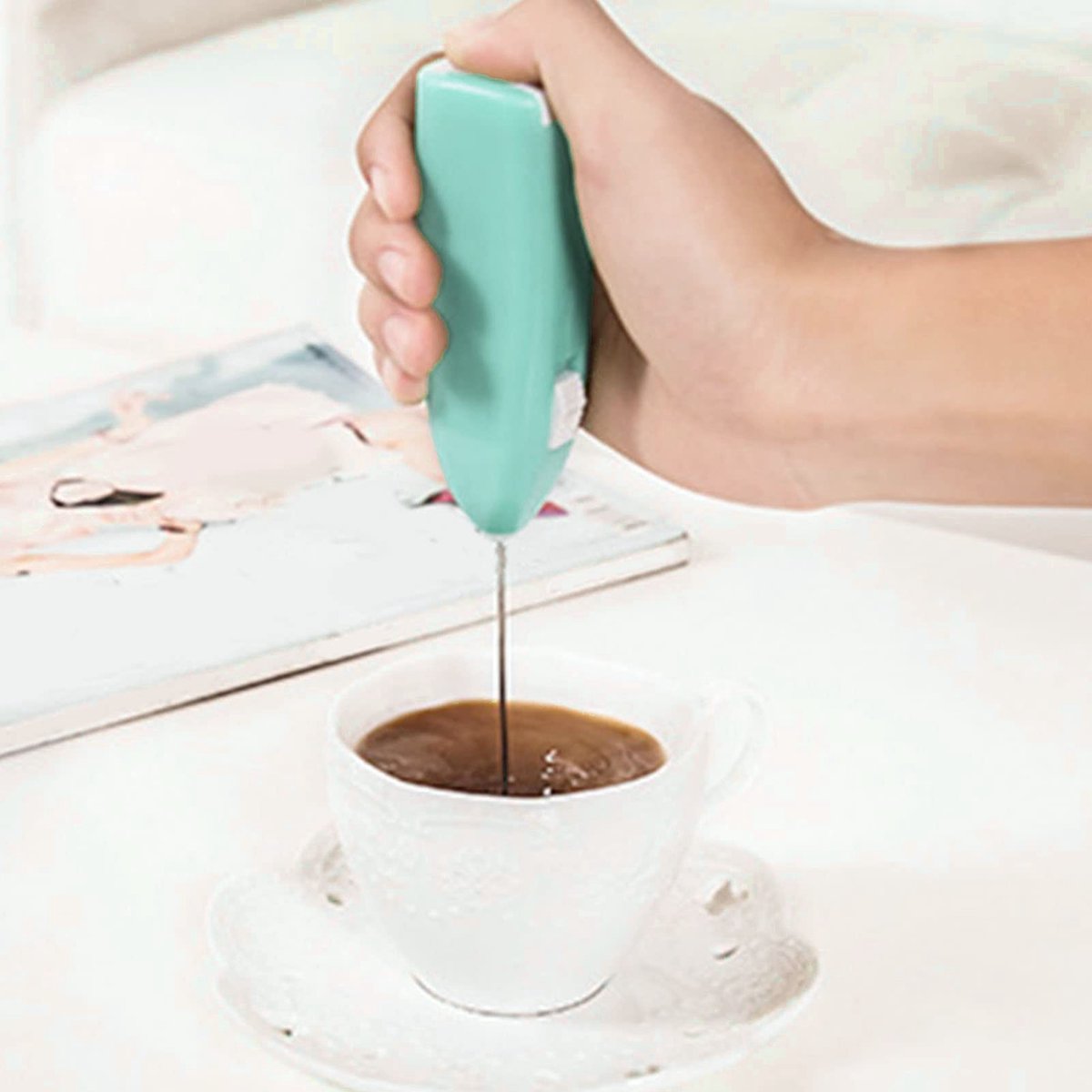 Draadloze Handmixer - Elektrische Klopper - Snel Ingrediënten Mengen - Compact En Lichtgewicht - 203 cm - Blauw