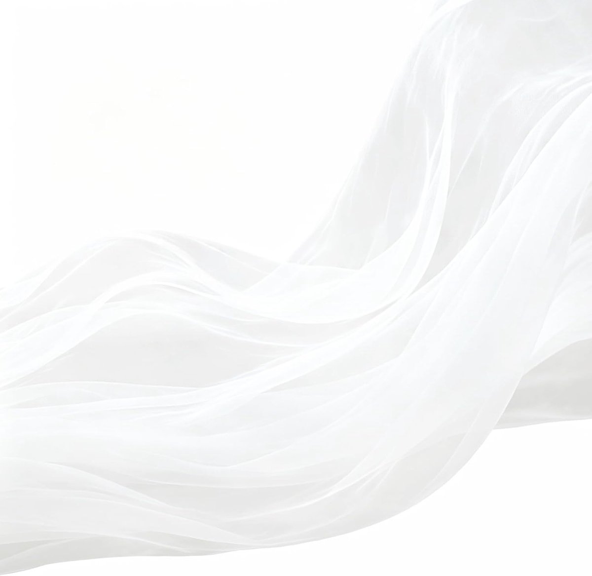 Stof, 160 cm x 3 meter/5 m/10 m, transparante netstof, decoratieve stof om te naaien voor bruiloft, feest, boog, jurk, tule rok, sluier en doe-het-zelf decoratie (wit, 160 cm x 10