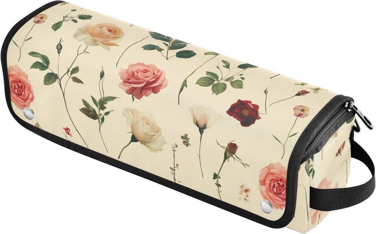 Haargereedschap Organizer - Reistas Styling - Veilig Opbergen - Hittebestendige Mat - 37 cm Lengte - Rose Beige