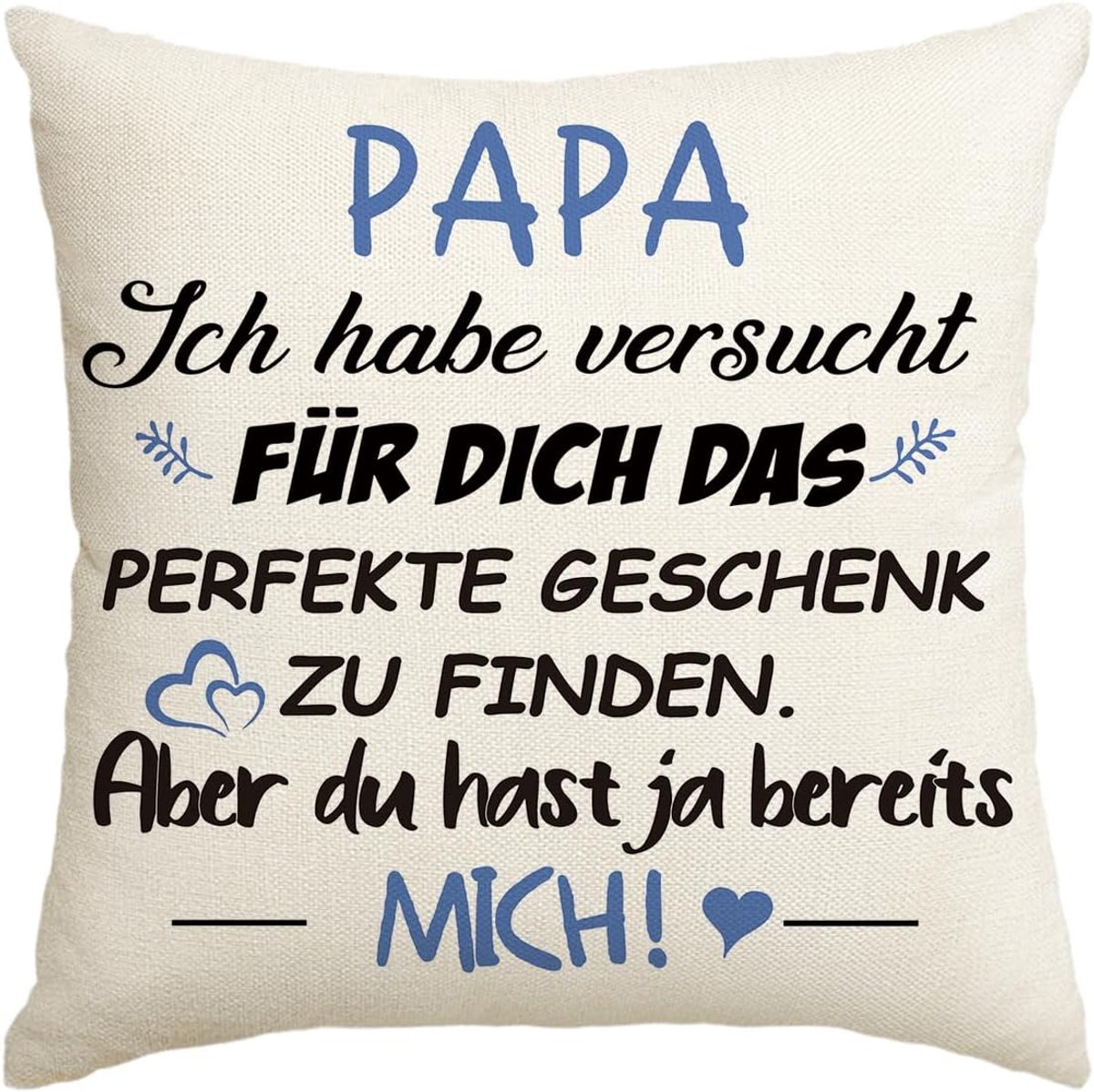 Mode Cadeau voor papa kussensloop, 45 x 45 cm, beste papa, verjaardagscadeaus van dochter, zoon, vaderdag, kussen, liefde, kussenovertrek, decoratie