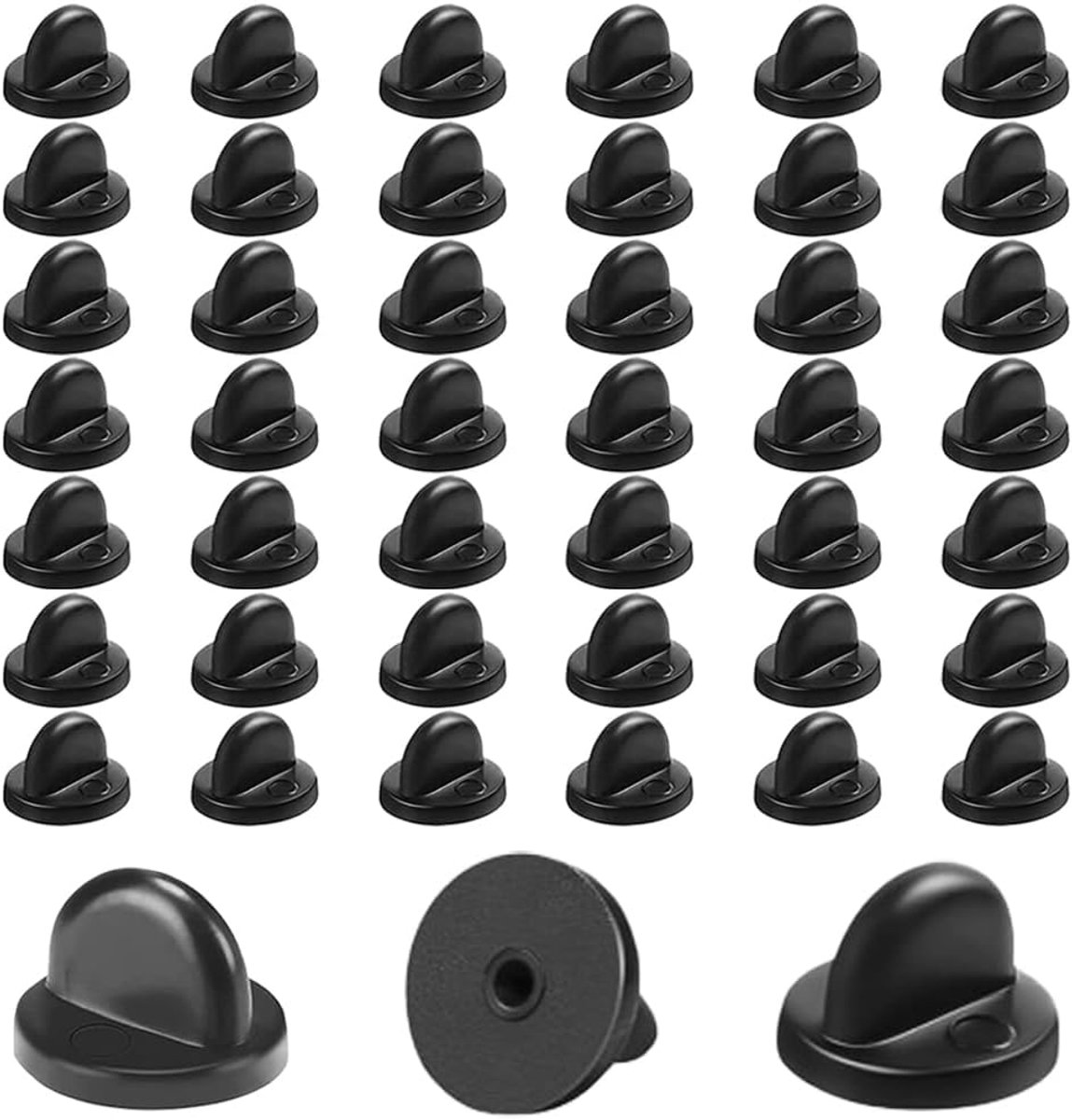 200 stuks rubberen pin-ruggen, vlinderkoppelingssteunen, vervanging van emaille reversspeldruggen, comfortabele pasvorm, revershouder, vergrendelingshouders voor broche, stropdas, hoed, badge