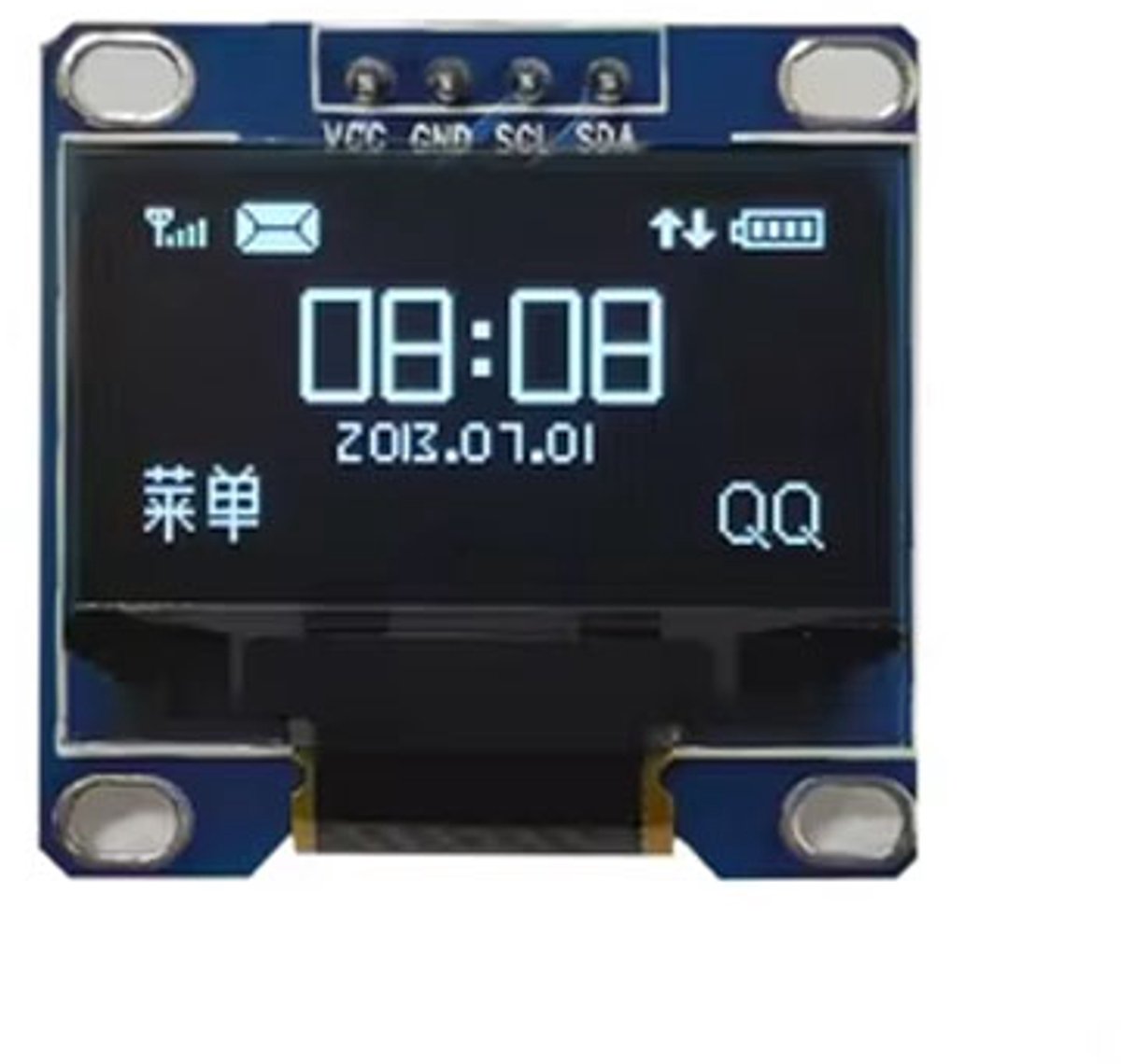 OLED Display Wit 0.96 inch 128x64 I2C Module Kleur Wit