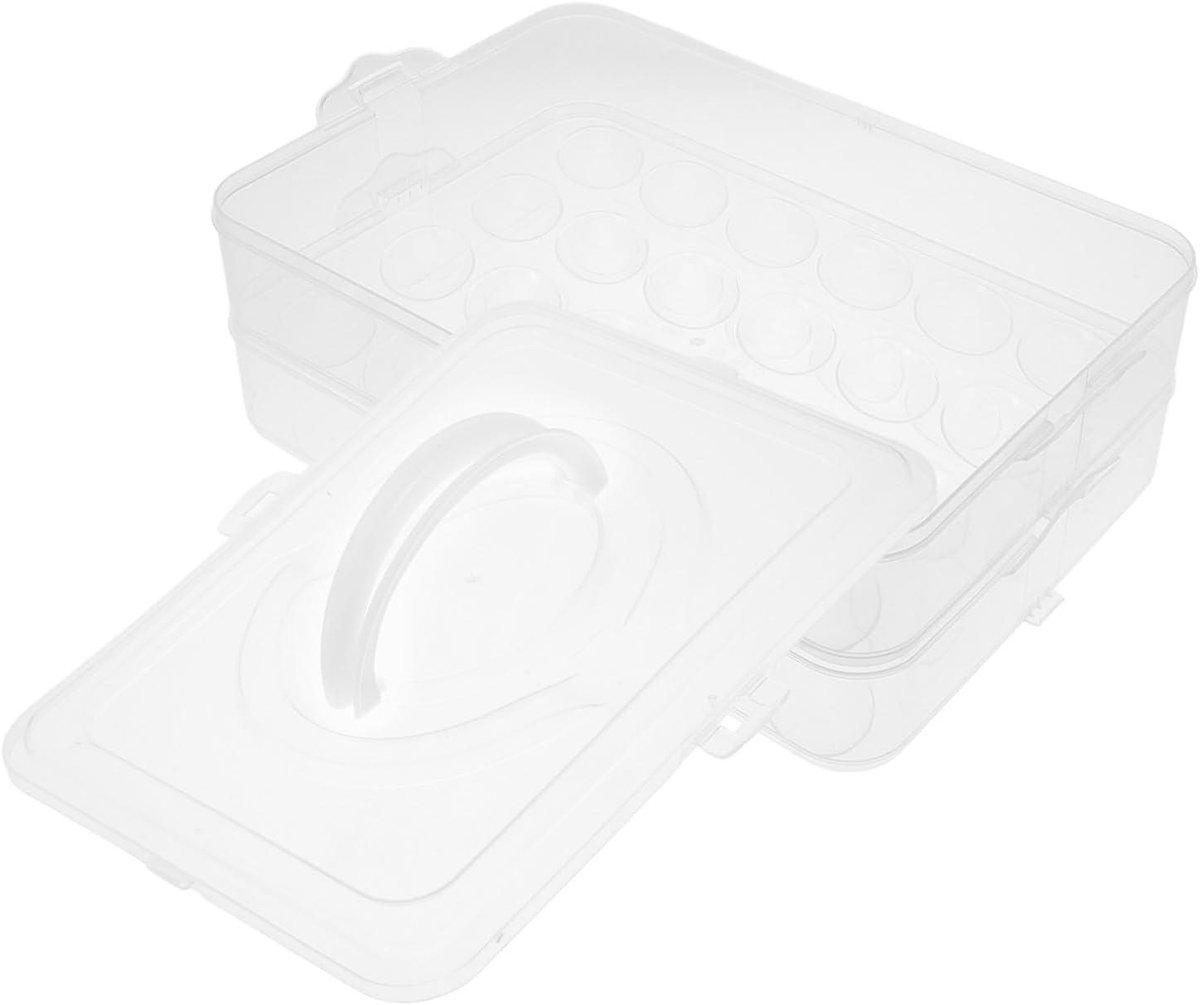 Draagbare Eiercontainer - Eierdrager Deksel - Eieren Vervoeren - Stapelbaar Handvat - 31.5 cm Lengte - Transparant