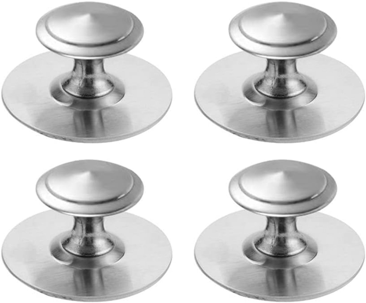 4 stuks zelfklevende handgrepen, ladeknoppen, kastgrepen, roestvrijstalen handgreep, knoppen van roestvrij staal, handgrepen voor keukenkast, kastladen om af te pellen en op te plakken, zonder boren, zilver