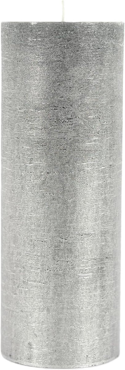 Stompkaars zwart 10 cm - zwart-zilver - sfeervolle decoratie - voor een gezellige ambiance - SnelShoppen