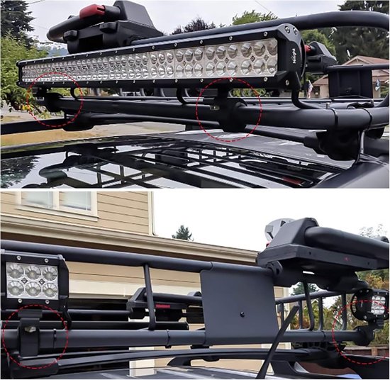 4 stuks universele werklampbeugels 0,75"-1,25" 19-32mm, universele klemmbeugel Geschikt voor motoren, 4x4, ATV, UTV, vrachtwagens, boten, dakrails — afbeelding 3