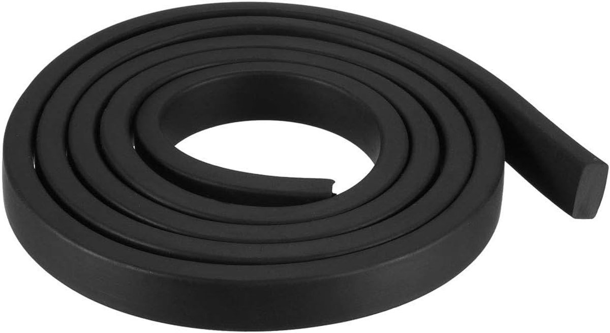 Sourcing map Robuuste rechthoekige rubberen afdichtingstape, 10 mm breed, 5 mm dik, 1 meter lang, zwart