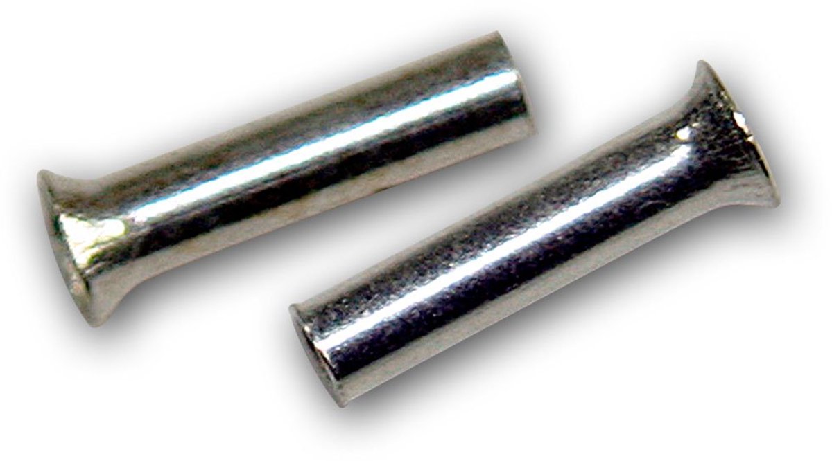 100 adereindhulzen ongeïsoleerd verzilverd 0,5 mm² 6 mm
