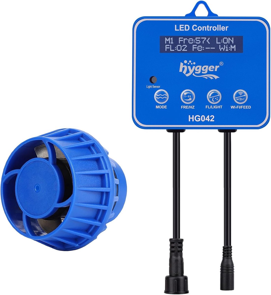 SnelShoppen - 10W DC Aquarium Stroompomp Wavemaker 8000 l/u | Magnetische Golfpomp met Externe Controller voor Zoet- en Zeewateraquaria 114-284 Liter