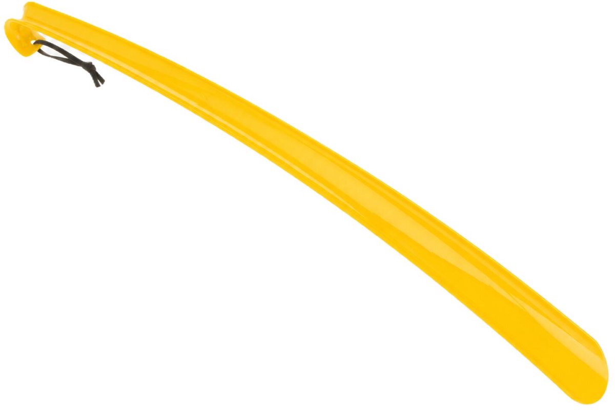 Benson Shoe Solutions Schoenlepel - 57 cm - kunststof - geel - met haak - instaphulp voor schoenen - extra lang