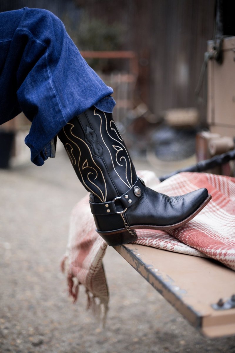Bootstock Bobby – Dames Cowboylaarzen – Zwart