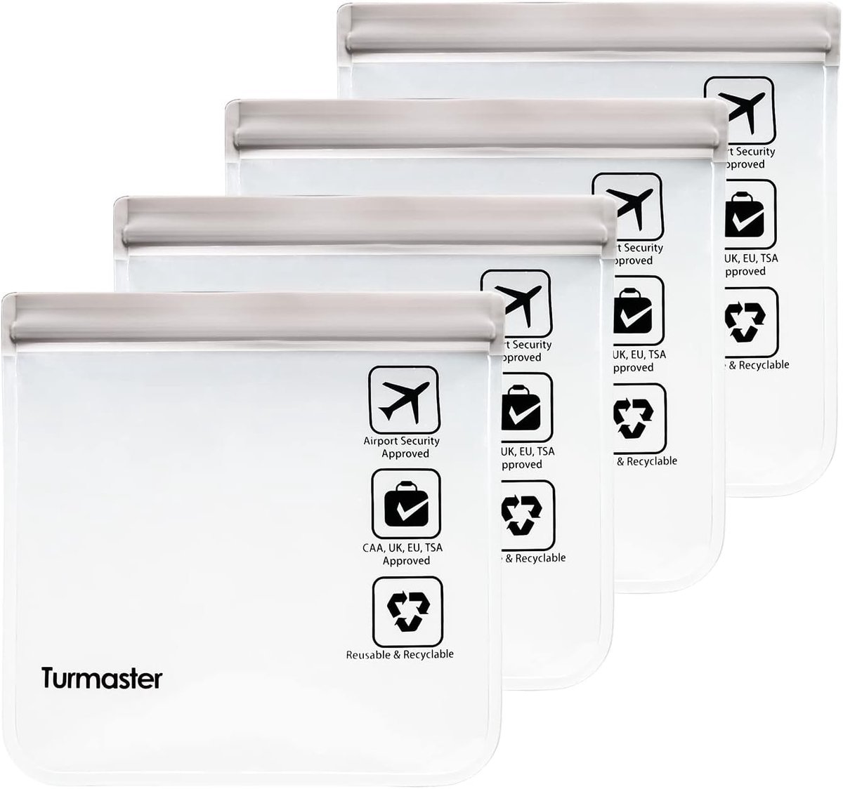 Toilettas 4 Pack - Transparant - Waterdicht - Veilig door de luchthaven - ShopVlot