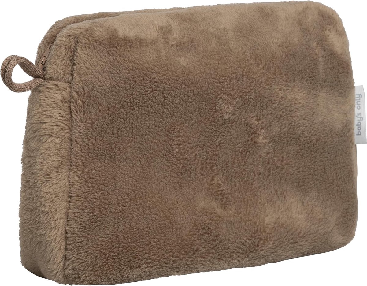Toilettas Cozy 25x10x20cm - Klei - Zacht materiaal - Ruim voor babyverzorging - ShopVlot