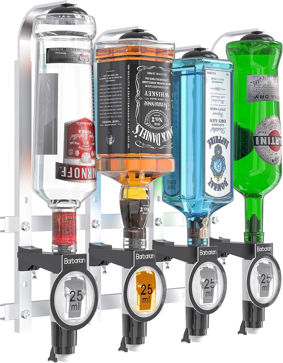 Drankdispenser 4/6 flessen - Professionele 30ml shotmeter - Voor thuisbar of garage - Perfecte schenking - ShopVlot