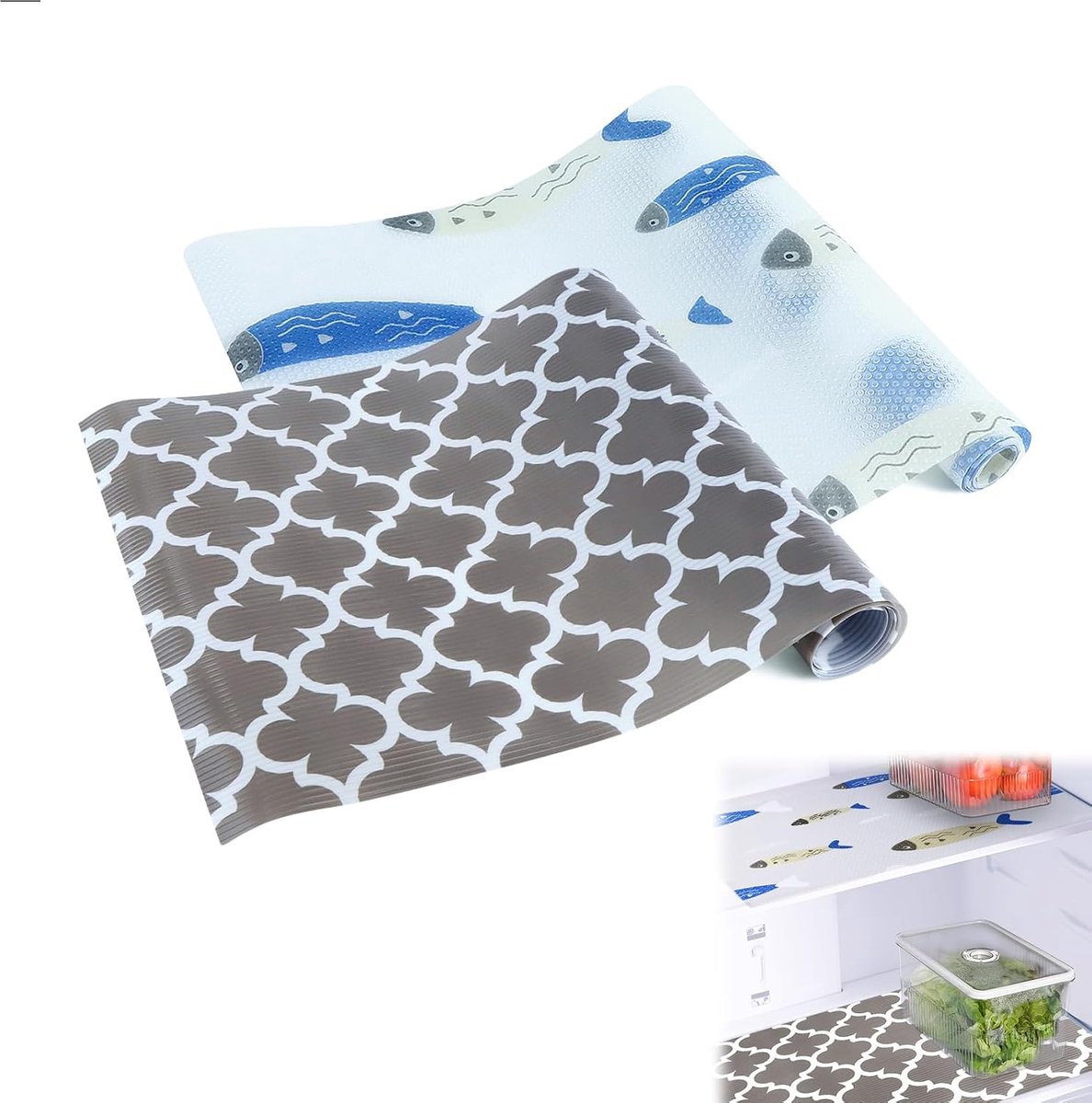 Koelkastmatten 30 x 130 cm - Antibacterieel - Wasbaar - Perfect voor kasten en lades - ShopVlot