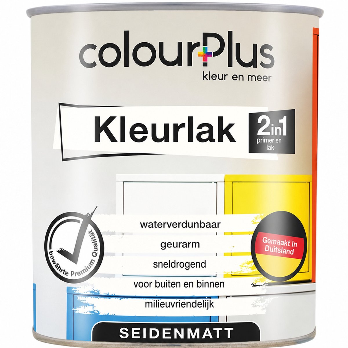 ColourPlus Lakverf - Dekkende Verf - Acrylverf - 2-in-1 - Weerbestendig - Zijdeglans - Bruin - 750ml