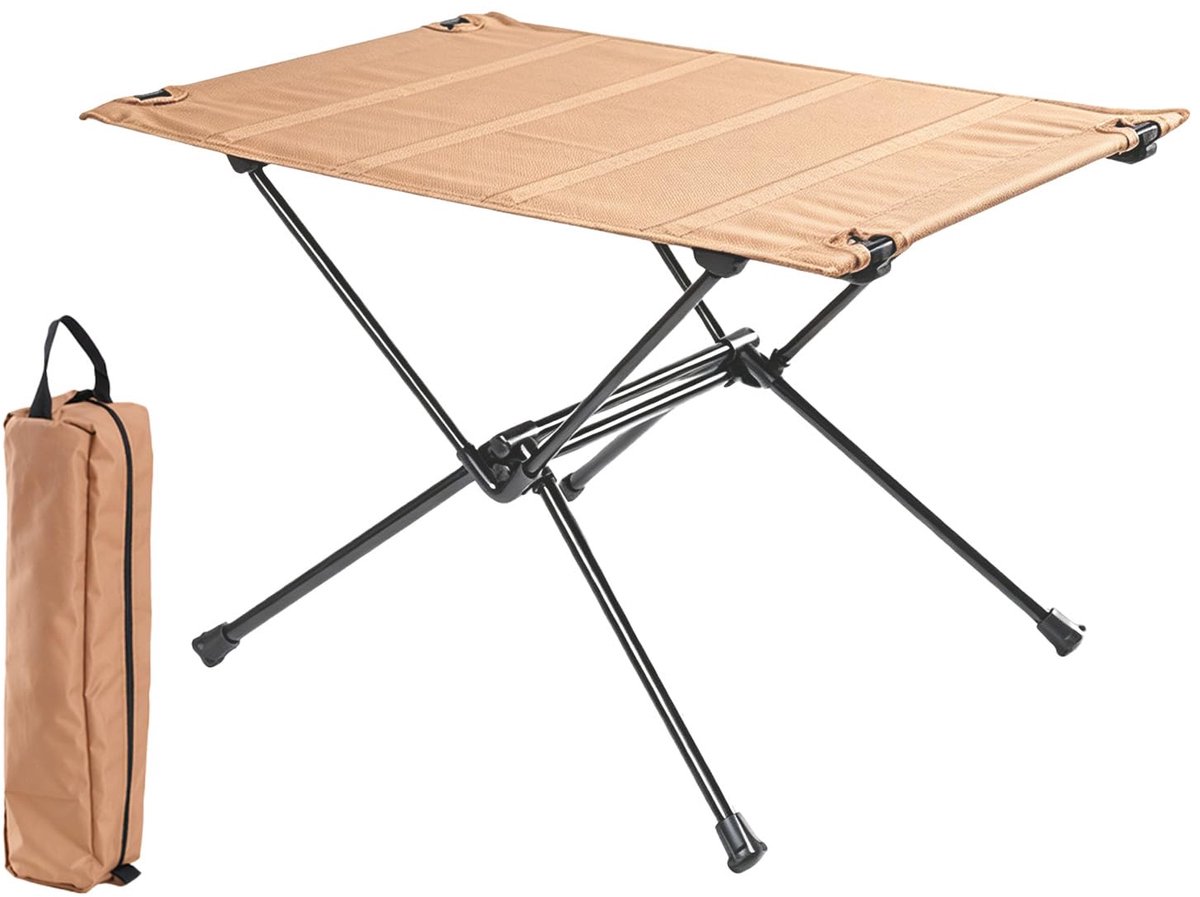 Campingtafel inklapbaar - opvouwbaar kaki - met draagtas - ideaal voor picknicks - SnelShoppen