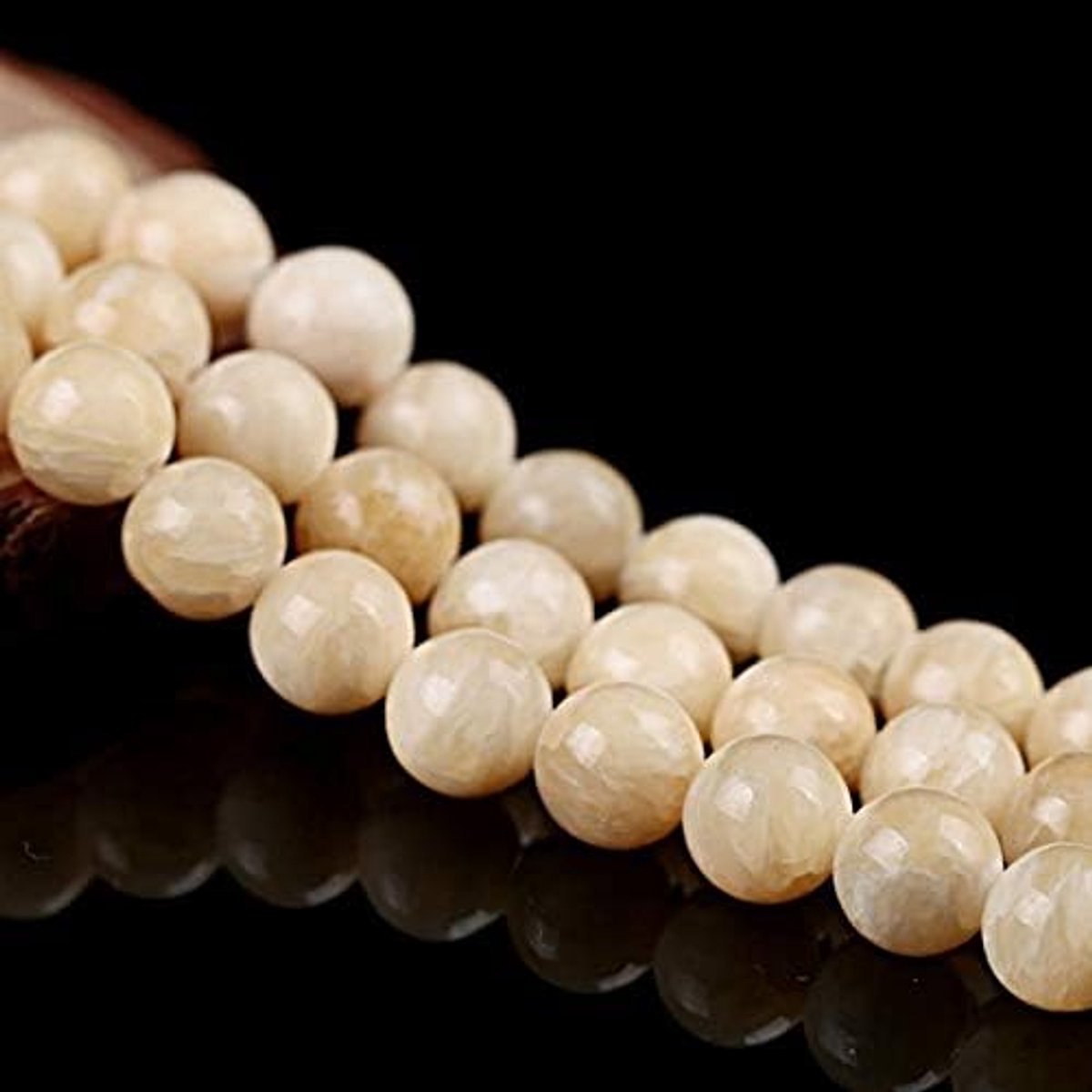 Kralen Crackle agaat steen topaas bruin 18 st. Rond 6 mm siersteen sierparels sieradendesign knutselaccessoires G316
