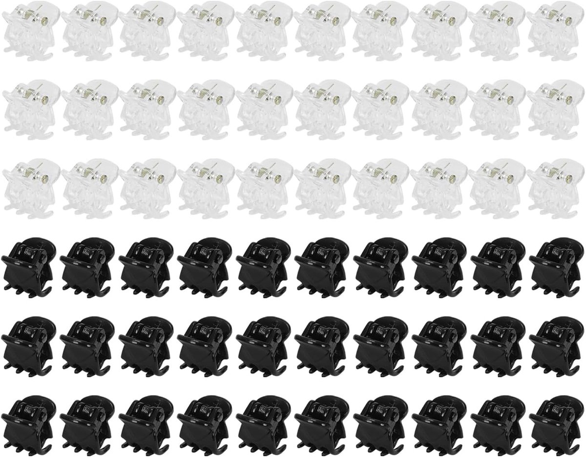 60 Stuks Mini-Haarnaalden, Eenvoudige Plastic Haarnaald, Kapseldecoraties, Schuif Haarspelden, Bevestigingsgereedschap Voor Kapper.