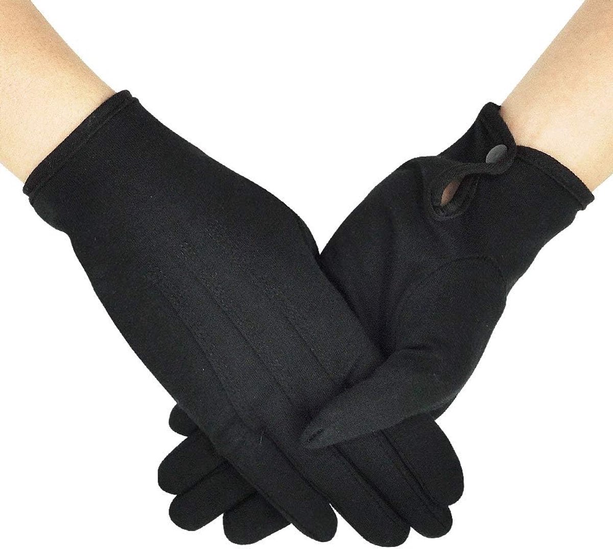 Handschoenen Etiquette handschoenen voor vrouwen en heren wit katoen formele smoking kostuum Ehrgarde handschoenen met kliksluiting inspectiehandschoenen voor munten, sieraden, zilver