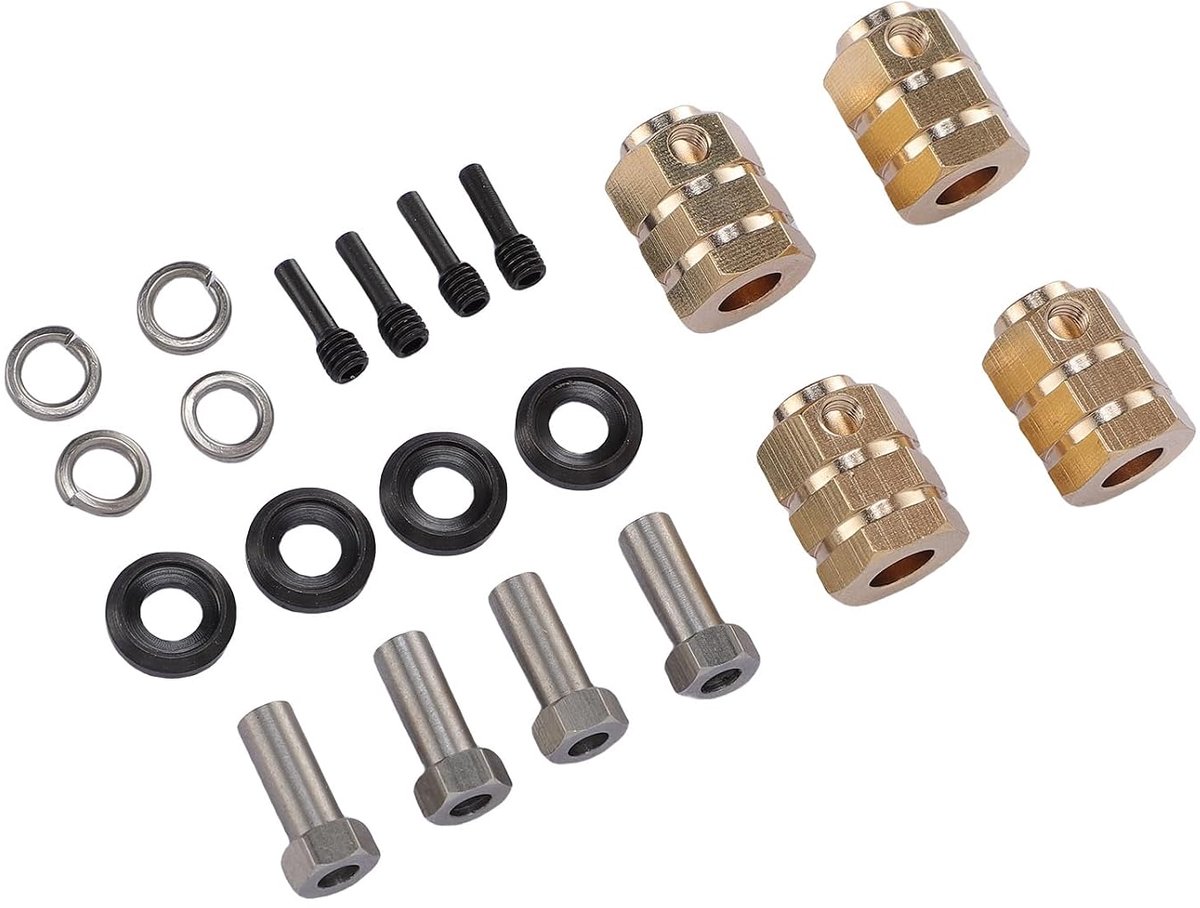 Auto Wiel Hex Hub Verlenging 15mm Messing Spacer Hex Drive Adapter voor 1/10 RC Auto Geoptimaliseerd