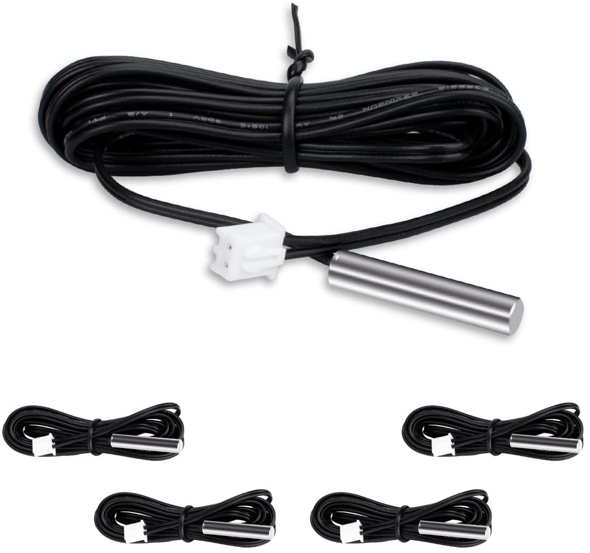 5 Pcs Waterdichte Digitale Thermische Temperatuursensor Sonde 2M NTC 10K Ohm 3950 1%
