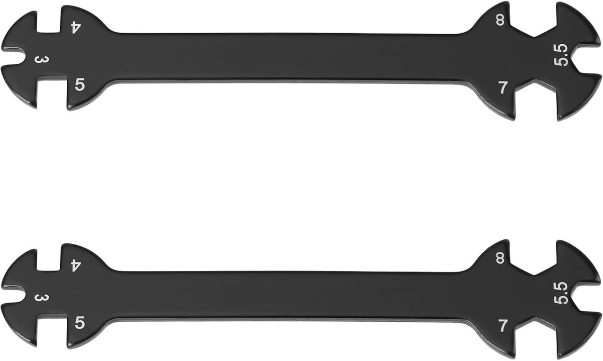 2 Stuks RC Auto Multi Zeskantmoersleutel Moer Driver 3 4 5 5.5 7 8 mm Compatibel met RC Cars Trucks Buggies