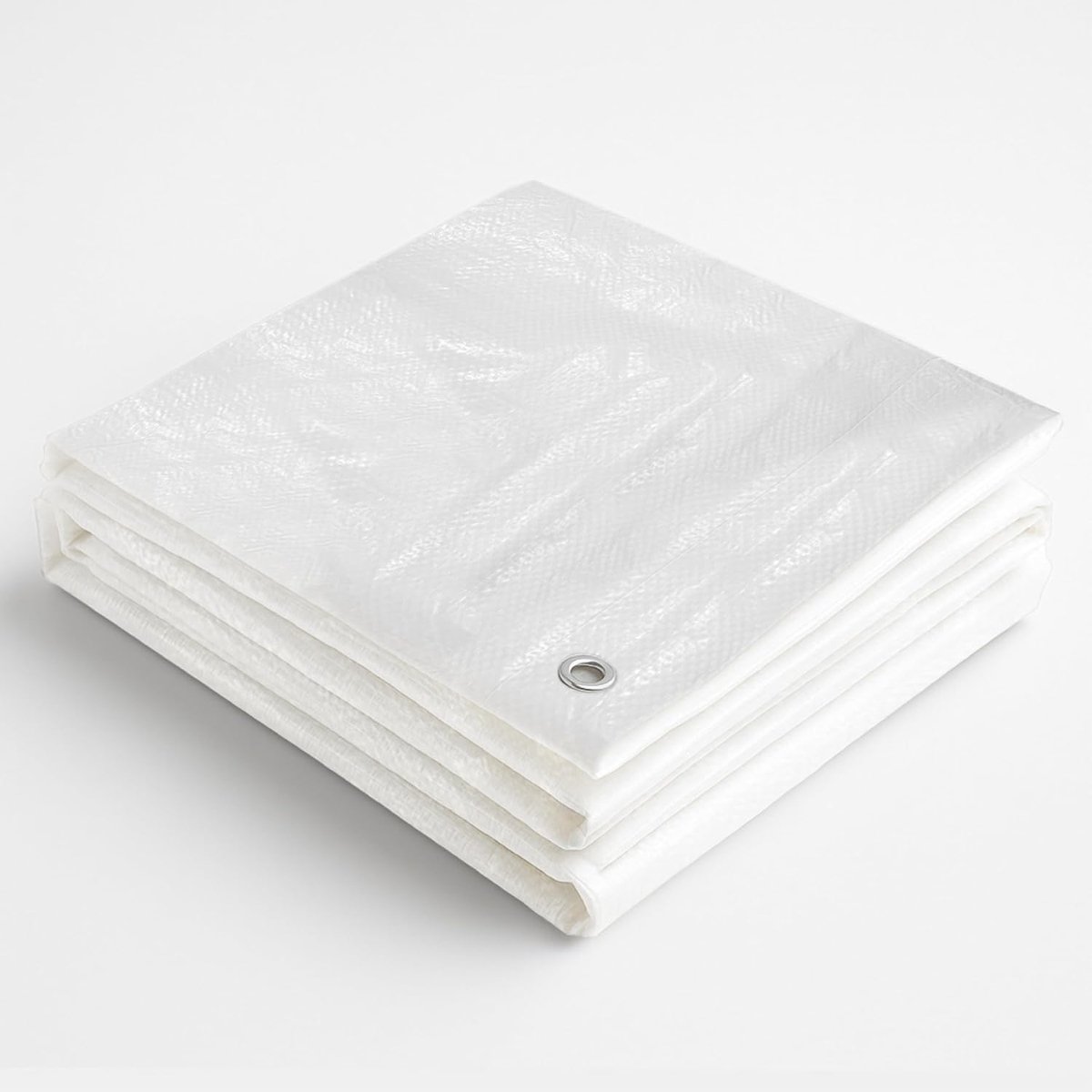 Afdekzeil Top Line 260g/m², Wit, 3m x 3m = 9m² keuze uit 23 verschillende maten in groen en wit! zeildoek met oogjes, uv-bestendige stof, Dekzeil met bevestigingsringen, afdekhoes