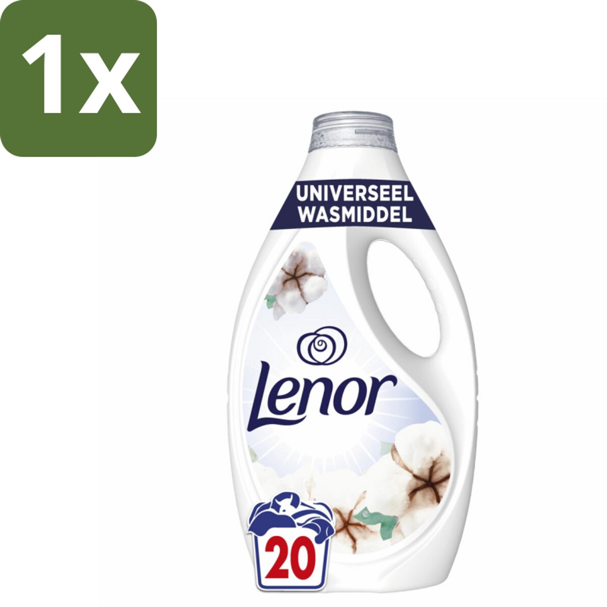 Lenor – Wasmiddel – Katoen Fris – 20 Wasbeurten - 900 ml - 1 stuk