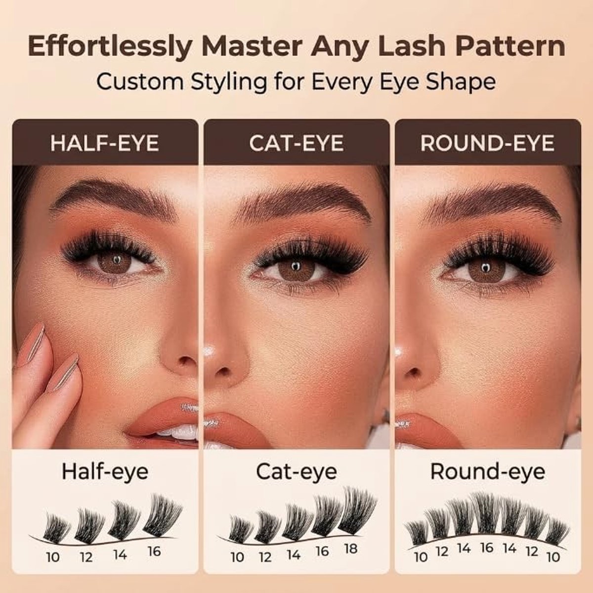 DIY Wimperextensions Set met 200D 3D Volume Kunstwimpers 10-18mm Mix voor Beginners en Professionals, Herbruikbaar en Lichtgewicht Fluffy Faux Mink Look