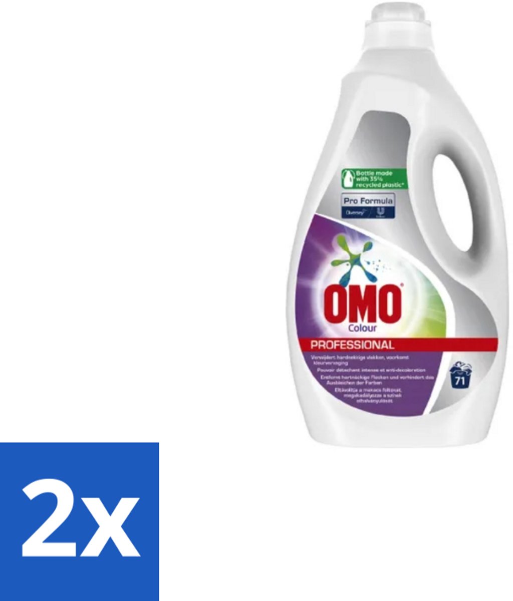 Omo Professional – Vloeibaar Wasmiddel – Color – 71 Wasbeurten – Pro Formula – 5 L - Voordeelverpakking - 2 stuks